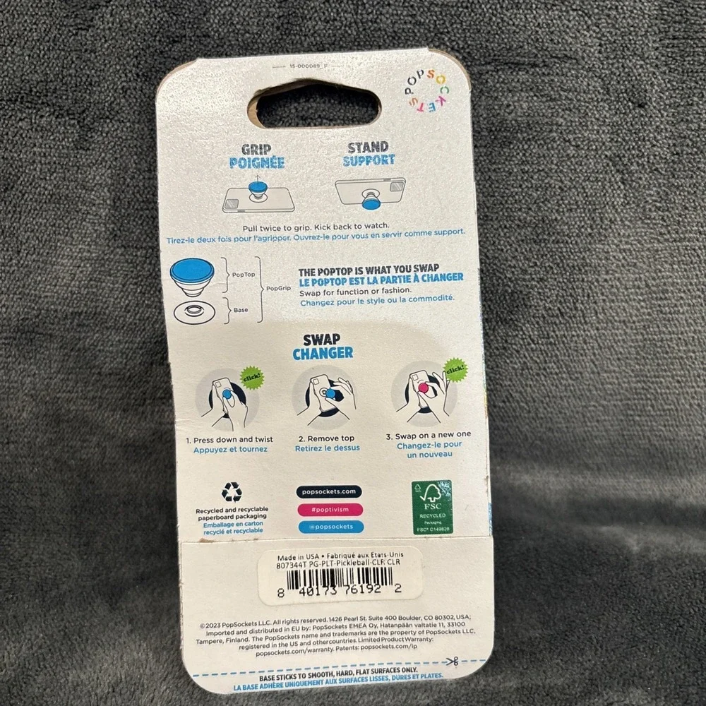 PopSockets PopGrip Premium Phone Grip‎ & Stand - Pickleball